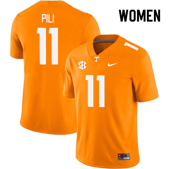Women #11 Keenan Pili Tennessee Volunteers College Football Jerseys Stitched Sale-Orange